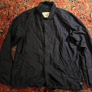 Hershel Voyage Packable Coach Jacket mens medium navy blue